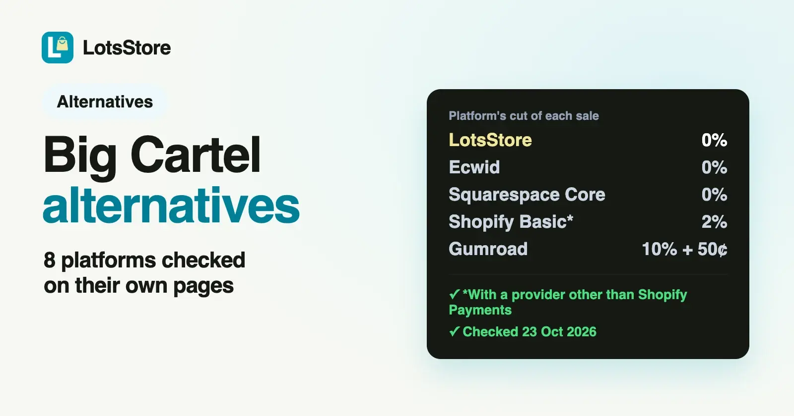 Big Cartel Alternatives (2026)