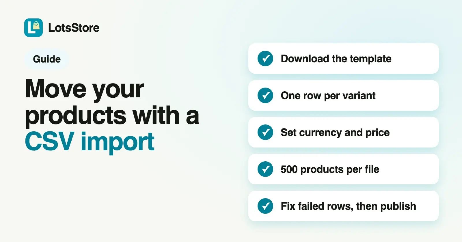 How to Move Your Products to LotsStore With a CSV Import